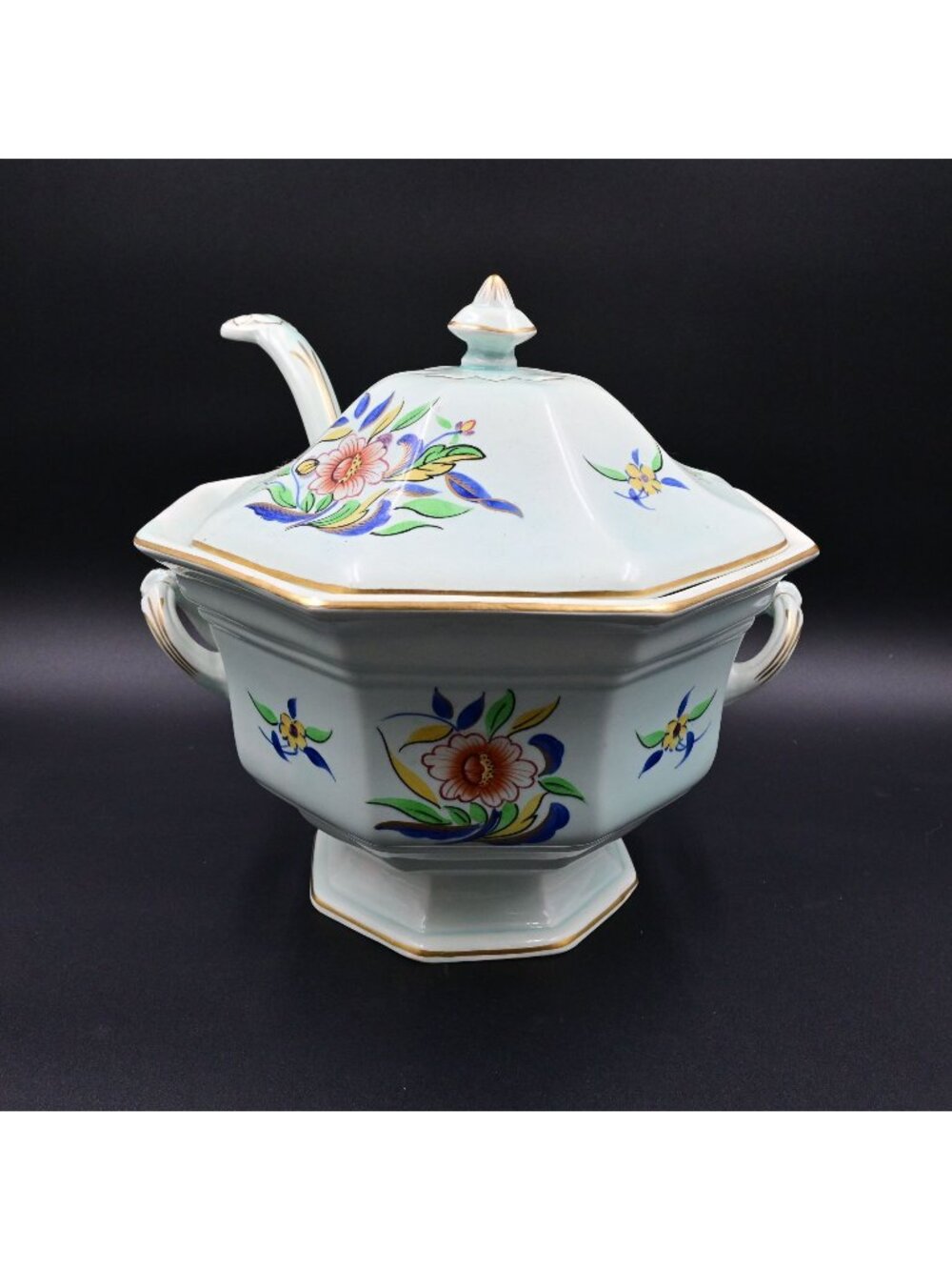 Adams & Sons England Calyx Ware‎ Cambodia Soup Tureen Base Plate & Serving Plate